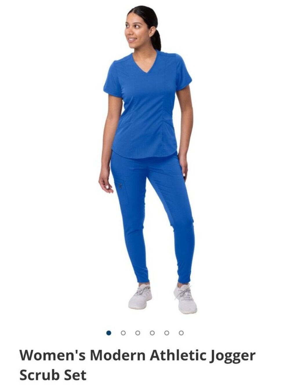 Adar Women's Modern Athletic Jogger Scrub Set in Royal Blue - P9500